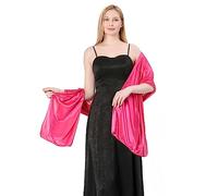 LumiSyne Damen Seidiger Satin Schal Und Wickeltuch Für Abendkleider Einfarbig Leicht Lange Schals Elegant Festlich Stola Wickel Für Braut Brautjungfer Hochzeit Abschlussball Party, 200×70cm
