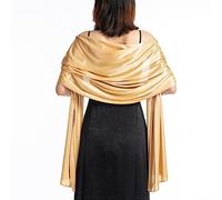 LumiSyne Damen Seidiger Satin Schal Und Wickeltuch Für Abendkleider Einfarbig Leicht Lange Schals Elegant Festlich Stola Wickel Für Braut Brautjungfer Hochzeit Abschlussball Party, 200×70cm