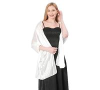 LumiSyne Damen Seidiger Satin Schal Und Wickeltuch Für Abendkleider Einfarbig Leicht Lange Schals Elegant Festlich Stola Wickel Für Braut Brautjungfer Hochzeit Abschlussball Party, 200×70cm