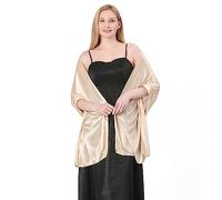 LumiSyne Damen Seidiger Satin Schal Und Wickeltuch Für Abendkleider Einfarbig Leicht Lange Schals Elegant Festlich Stola Wickel Für Braut Brautjungfer Hochzeit Abschlussball Party, 200×70cm