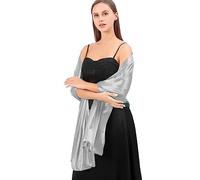 LumiSyne Damen Seidiger Satin Schal Und Wickeltuch Für Abendkleider Einfarbig Leicht Lange Schals Elegant Festlich Stola Wickel Für Braut Brautjungfer Hochzeit Abschlussball Party, 200×70cm