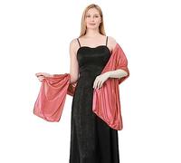 LumiSyne Damen Seidiger Satin Schal Und Wickeltuch Für Abendkleider Einfarbig Leicht Lange Schals Elegant Festlich Stola Wickel Für Braut Brautjungfer Hochzeit Abschlussball Party, 200×70cm