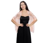 LumiSyne Damen Seidiger Schal Und Wickeltuch Für Abendkleider Funkelnde Irisierend Schal Leicht Sheer Lange Schals Festlich Stola Schultertuch Für Braut Brautjungfer Hochzeit Abschlussball Party