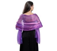 LumiSyne Damen Seidiger Schal Und Wickeltuch Für Abendkleider Funkelnde Irisierend Schal Leicht Sheer Lange Schals Festlich Stola Schultertuch Für Braut Brautjungfer Hochzeit Abschlussball Party