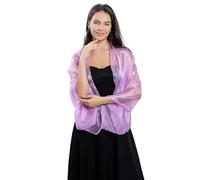 LumiSyne Damen Seidiger Schal Und Wickeltuch Für Abendkleider Funkelnde Irisierend Schal Leicht Sheer Lange Schals Festlich Stola Schultertuch Für Braut Brautjungfer Hochzeit Abschlussball Party