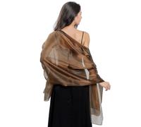 LumiSyne Damen Seidiger Schal Und Wickeltuch Für Abendkleider Funkelnde Irisierend Schal Leicht Sheer Lange Schals Festlich Stola Schultertuch Für Braut Brautjungfer Hochzeit Abschlussball Party