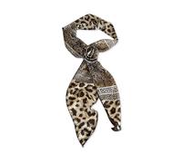 LumiSyne Damen Skinny Schal Schmale Lange Halstuch Rose Blume Styling Polka Dots Leopardenmuster Retro Trendy y2k Stil Leichte Dünne Chiffon Schlanke Ribbon Krawatte Choker Schal Kleidung Accessoire