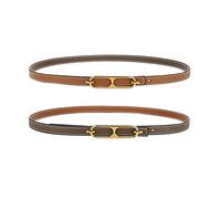 LumiSyne Damen Wendegürtel Zweifarbig Dünner Gürtel mit Dornschließen Einstellbar Dekorativ für Jeans- und Mantelhosen sowie Kleider