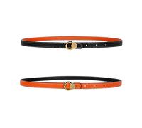 LumiSyne Damen Wendegürtel Zweifarbig Dünner Ledergürtel Mit Dornschließe - Einstellbar Und Dekorativ Für Jeans, Hosen, Mantel, Kleider