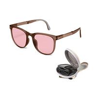 LumiSyne Faltbare Sonnenbrille Damen Polarisiert UV400 Schutz Leichte TR90 Rahmen Sonnenbrille Mit Aufbewahrungsbox Für Outdoor Fahren Strände