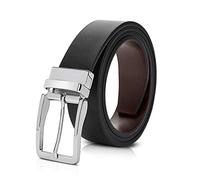 LumiSyne Herren Ledergürtel Echt Leder Wendegürtel 360°Gedreht Schnalle Verstellbarer Breiter Gürtel Schwarz Braun Gürtel Für Anzug Jeans