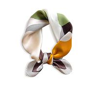 LumiSyne Mode Seidenschal Damen Katzenmuster Quadratischer Schal Weiche Warmer Satin Geschäfts Freizeit Stil Kopftuch Dekoration Bandana Haarband Frühling Herbst