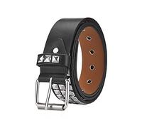 LumiSyne Nietengürtel Für Damen Herren Punk Rock Nietengürtel Mit 3 Reihen Pyramid Nieten Ledergürtel Mit Metall Dornschließe Gothic Kleidung Zubehör Für Jeans Hosen Kleider