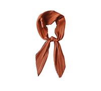 LumiSyne Plissierter Quadratisch Schal Für Damen Einfarbig Seidig Satin Halstuch Leicht Bandana Kopftuch Kopfschmuck Haarschal