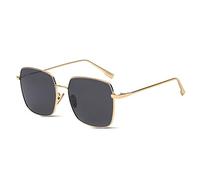 LumiSyne Polarisierte Sonnenbrille Damen Herren Mode Farbene Linse Verlaufsglas Oder Verspiegelt Retro Quadratischer Metallrahmen UV400 Schutz Ultraleicht Brille Paar Stil Draußen Reise