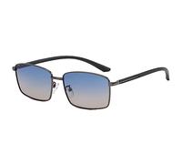 LumiSyne Retro Rechteckig Sonnenbrille Herren HD Polarisiert Linse Quadratische Metallrahmen Leicht Rechteckige Brillen UV400 Schutz Anti-Blendschutz Schatten Brille Für Reisen Fahren Angeln Outdoor