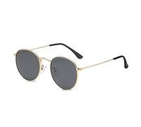 LumiSyne Retro Runde Sonnenbrille Herren Damen Steampunk Lennon Stil Polarisierte Farbige Linse Vintage Kreis Metallrahmen UV400 Schutz Dekoration Brille Gläser
