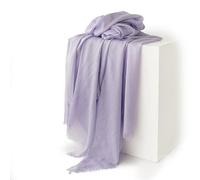 LumiSyne Schal Für Damen Einfarbiger Baumwolle Leinen Gefühl Schal Mit Quaste Retro Literarischer Stil Leichte Gaze Damenschal Warme Stola Große Lange Hijab Halstuch Sonnencreme Strand Wrap Ganzjährig