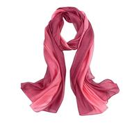 LumiSyne Seidenschal Damen Farbverlauf Baumwolle Leinen Seidentuch Mode Eleganten Leichte Weich Halstuch Sonnencreme Stola Ganzjährig