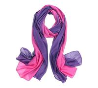 LumiSyne Seidenschal Damen Farbverlauf Baumwolle Leinen Seidentuch Mode Eleganten Leichte Weich Halstuch Sonnencreme Stola Ganzjährig