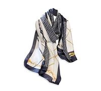 LumiSyne Seidenschal Damen Kette Streifen Gedruckt Paisley Muster Retro Luxus Stil Leicht Lange Große Schals Warme Seidentuch Halstücher Sonnencreme Stola Ganzjährig