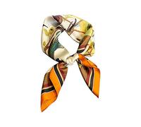 LumiSyne Seidenschal Damen Quadratischer Schal 70×70cm Leopard Animal Print Pferd Muster Luxus Retro Stil Leicht Satin Vierecktuch Multifunktionales Halstuch Kopftuch Bandana Kopfschmuck Haarband