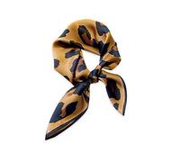 LumiSyne Seidenschal Damen Quadratischer Schal 70×70cm Leopard Animal Print Pferd Muster Luxus Retro Stil Leicht Satin Vierecktuch Multifunktionales Halstuch Kopftuch Bandana Kopfschmuck Haarband
