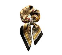 LumiSyne Seidenschal Damen Quadratischer Schal 70×70cm Leopard Animal Print Pferd Muster Luxus Retro Stil Leicht Satin Vierecktuch Multifunktionales Halstuch Kopftuch Bandana Kopfschmuck Haarband