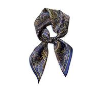 LumiSyne Seidenschal Damen Quadratischer Schal 70×70cm Paisley Druck Hahnentritt Muster Klassische Retro Stil Leicht Satin Vierecktuch Multifunktionales Halstuch Kopftuch Bandana Kopfschmuck Haarband