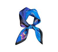 LumiSyne Seidenschal Damen Quadratischer Schal 70×70cm Paisley Druck Hahnentritt Muster Klassische Retro Stil Leicht Satin Vierecktuch Multifunktionales Halstuch Kopftuch Bandana Kopfschmuck Haarband