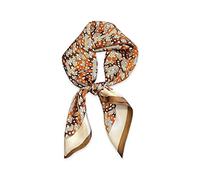 LumiSyne Seidenschal Damen Quadratischer Schal 70×70cm Retro Gedruckt Geometrisch Kette Monogram Muster Leicht Satin Vierecktuch Multifunktionales Halstuch Kopftuch Bandana Kopfschmuck Haarband