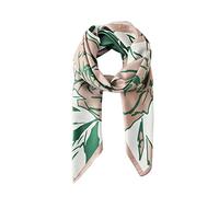 LumiSyne Seidenschal Damen Quadratischer Schal 90x90cm Bunten Colour Blocking Künstlerisch Rose Blumen Leicht Seidentuch Kopftuch Halstuch Dekorative Bandana Haarschal