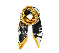 LumiSyne Seidenschal Damen Quadratischer Schal 90x90cm Bunten Colour Blocking Künstlerisch Rose Blumen Leicht Seidentuch Kopftuch Halstuch Dekorative Bandana Haarschal