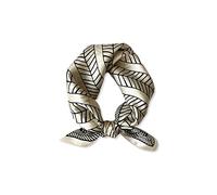 LumiSyne Seidenschal Damen Quadratischer Schal Blume Schmetterling Gedruckt Streifen Muster Seidentuch Leicht Satin Vierecktuch Dekoration Halstuch Bandana Kopfschmuck Haarband