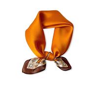 LumiSyne Seidenschal Damen Quadratischer Schal Einfarbig Retro Kette Gedruckte Leicht Weich Vierecktuch Bandana Kopfschmuck Halstuch Haarband