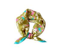 LumiSyne Seidenschal Damen Quadratischer Schal Einfarbig Retro Kette Gedruckte Leicht Weich Vierecktuch Bandana Kopfschmuck Halstuch Haarband