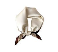 LumiSyne Seidenschal Damen Quadratischer Schal Einfarbig Retro Kette Gedruckte Leicht Weich Vierecktuch Bandana Kopfschmuck Halstuch Haarband