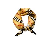 LumiSyne Seidenschal Damen Quadratischer Schal Farbnähte Geometrische Streifen Muster Satin Vierecktuch Multifunktionales Halstuch Seidentuch Paisley Bandana Kopfschmuck