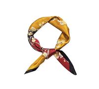 LumiSyne Seidenschal Damen Quadratischer Schal Graffiti Malerei Gedruckte Leicht Satin Retro Bandana Kopfschmuck Halstuch Atmungsaktive Seidentuch Haarband 70x70cm