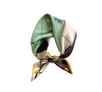 LumiSyne Seidenschal Damen Quadratischer Schal Klassische Hahnentritt Kariert Retro Pferd Gedruckte Weich Satin Kleines Vierecktuch Dekoration Halstuch Multifunktionales Bandana Kopfschmuck Haarband