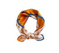 LumiSyne Seidenschal Damen Quadratischer Schal Klassische Hahnentritt Kariert Retro Pferd Gedruckte Weich Satin Kleines Vierecktuch Dekoration Halstuch Multifunktionales Bandana Kopfschmuck Haarband
