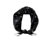 LumiSyne Seidenschal Damen Quadratischer Schal Klassische Hahnentritt Kariert Retro Pferd Gedruckte Weich Satin Kleines Vierecktuch Dekoration Halstuch Multifunktionales Bandana Kopfschmuck Haarband