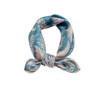 LumiSyne Seidenschal Damen Quadratischer Schal Klassische Hahnentritt Kariert Retro Pferd Gedruckte Weich Satin Kleines Vierecktuch Dekoration Halstuch Multifunktionales Bandana Kopfschmuck Haarband