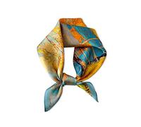 LumiSyne Seidenschal Damen Quadratischer Schal Künstlerisch Gedruckte Tierdruck Leicht Weich Vierecktuch Bandana Kopfschmuck Halstuch Haarband