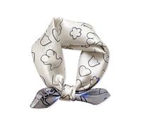 LumiSyne Seidenschal Damen Quadratischer Schal Liebe Leopard Muster Leicht Weich Vierecktuch Bandana Kopfschmuck Halstuch Haarband