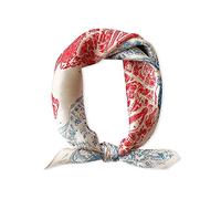 LumiSyne Seidenschal Damen Quadratischer Schal Retro Künstlerisch Gedruckte Weich Satin Leicht Seidentuch Vierecktuch Bandana Kopfschmuck Halstuch