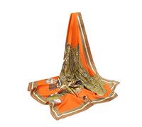 LumiSyne Seidenschal Damen Quadratischer Schal Retro Künstlerisch Pferd Gedruckte Leicht Schal Dekorativer Halstuch Kopfbedeckung Vierecktuch Multifunktionales Kopftuch