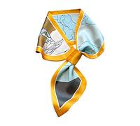 LumiSyne Seidenschal Damen Skinny Schal Einfacher Durchziehen Design Französische Vintage Stil Schmaler Lange Halstuch Leicht Satin Kleine Schal Dekorative Kopfschmuck Stirnbänder Haarband Ribbon