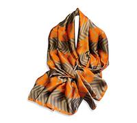 LumiSyne Seidenschal Damen Streifen Buchstaben Gedruckt Blume Paisley Muster Luxuriös Elegante Stil Satin Lange Schal Leicht Warme Halstücher Schultertuch Sonnencreme Stola Ganzjährig