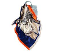 LumiSyne Seidenschal Damen Warm Weich Seidentuch Herbst Winter Animal Print Schal Leopard Pfau Pferd Muster Lange Halstücher Sonnenschut Stola Ganzjährig